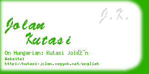 jolan kutasi business card